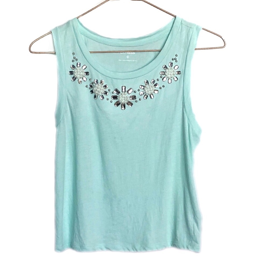 Express Stone Detail Crop Top • XS